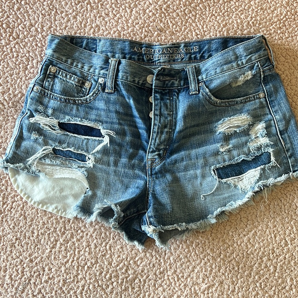 American Eagle high waisted denim shorts